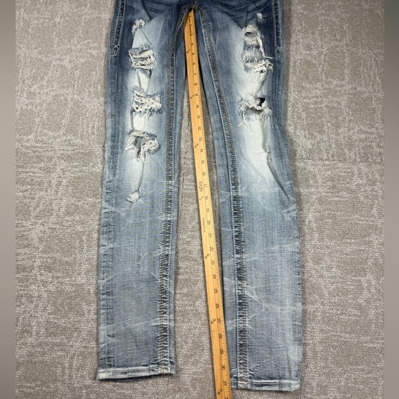 Rock Revival Arda Distressed Skinny Jean Women Size 25 - Picture 7 of 8